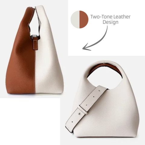 For $79 with free shipping, experience luxury with this versatile two-tone bag, crafted from genuine leather from Rare Klub. Perfect for daily use, travel, and special moments. Enjoy effortless elegance!
